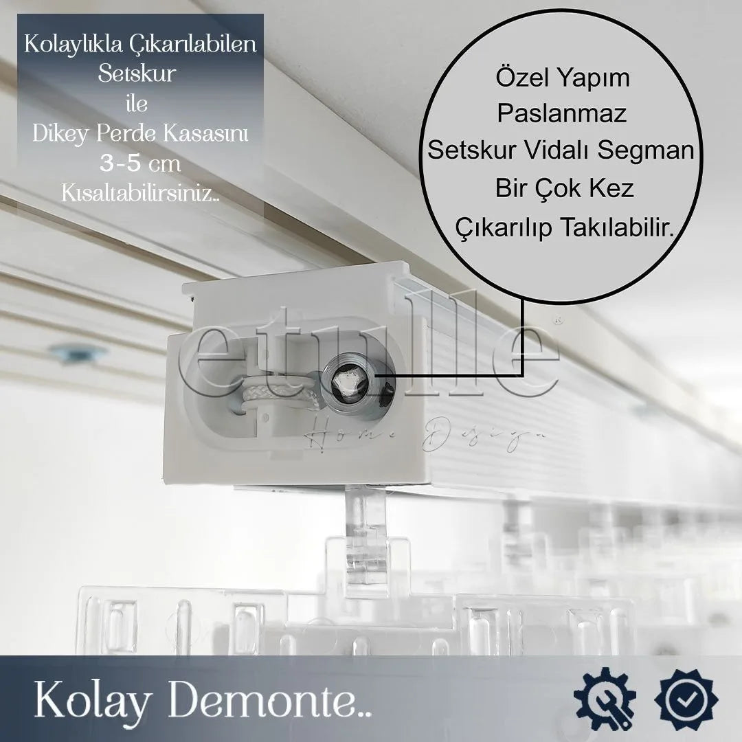 Velluto - Düz Dikey Tül Perde