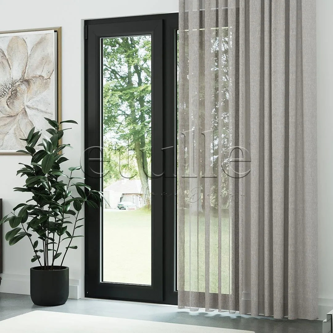 Vizon Naturel Soft Keten Düz Tül Perde | Sumba