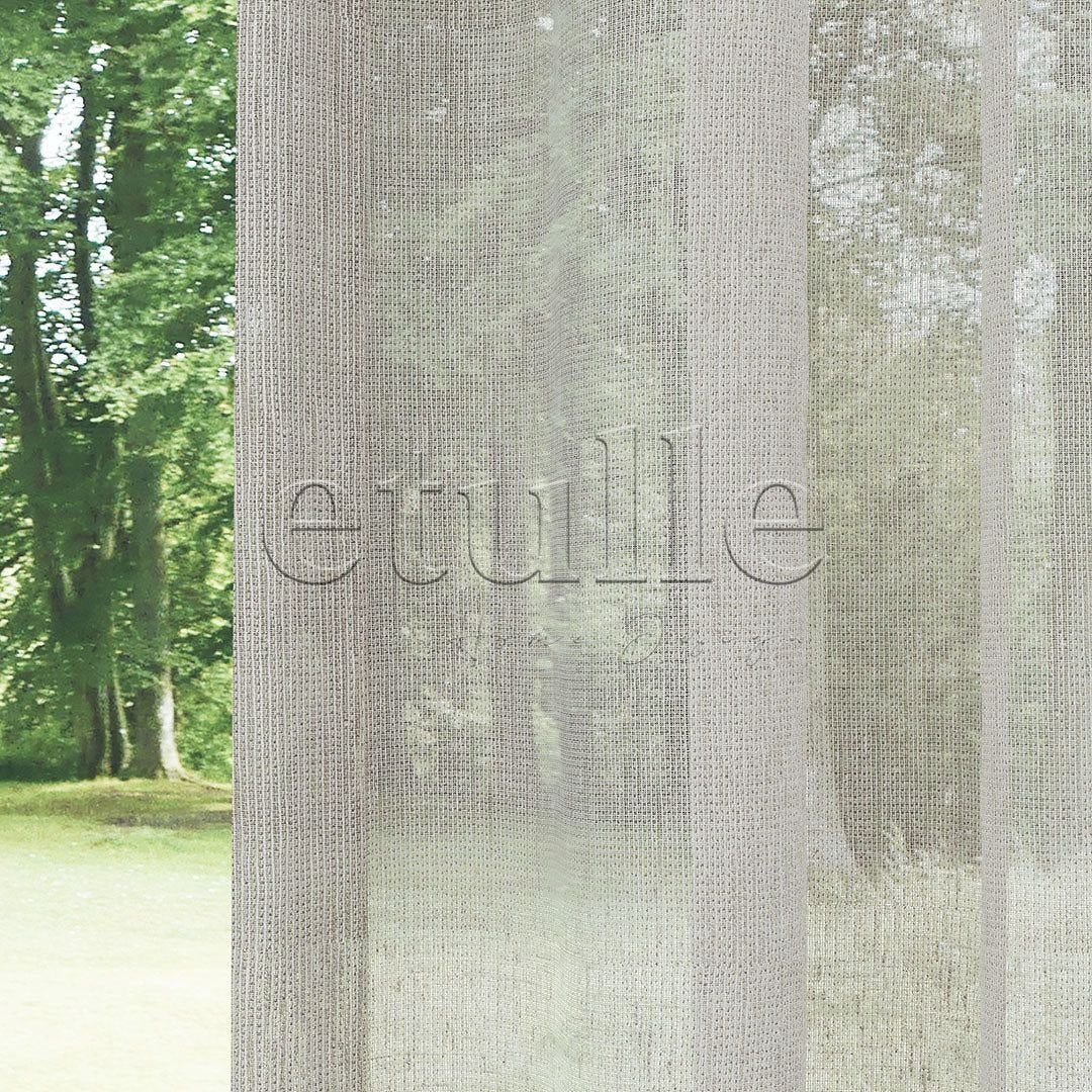 Mink Natural Soft Linen Plain Tulle Curtain | Sumba