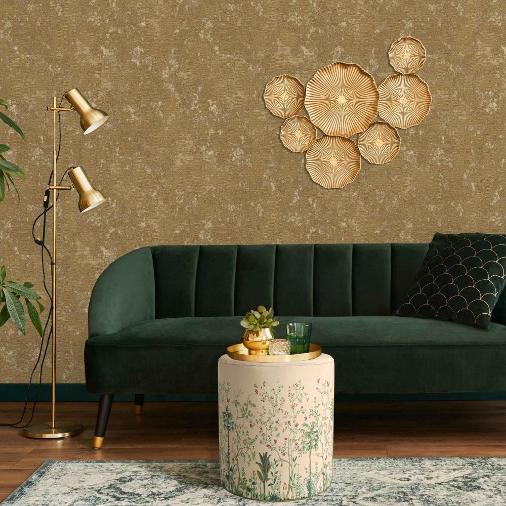 Pouffe with Colourful Floral Design