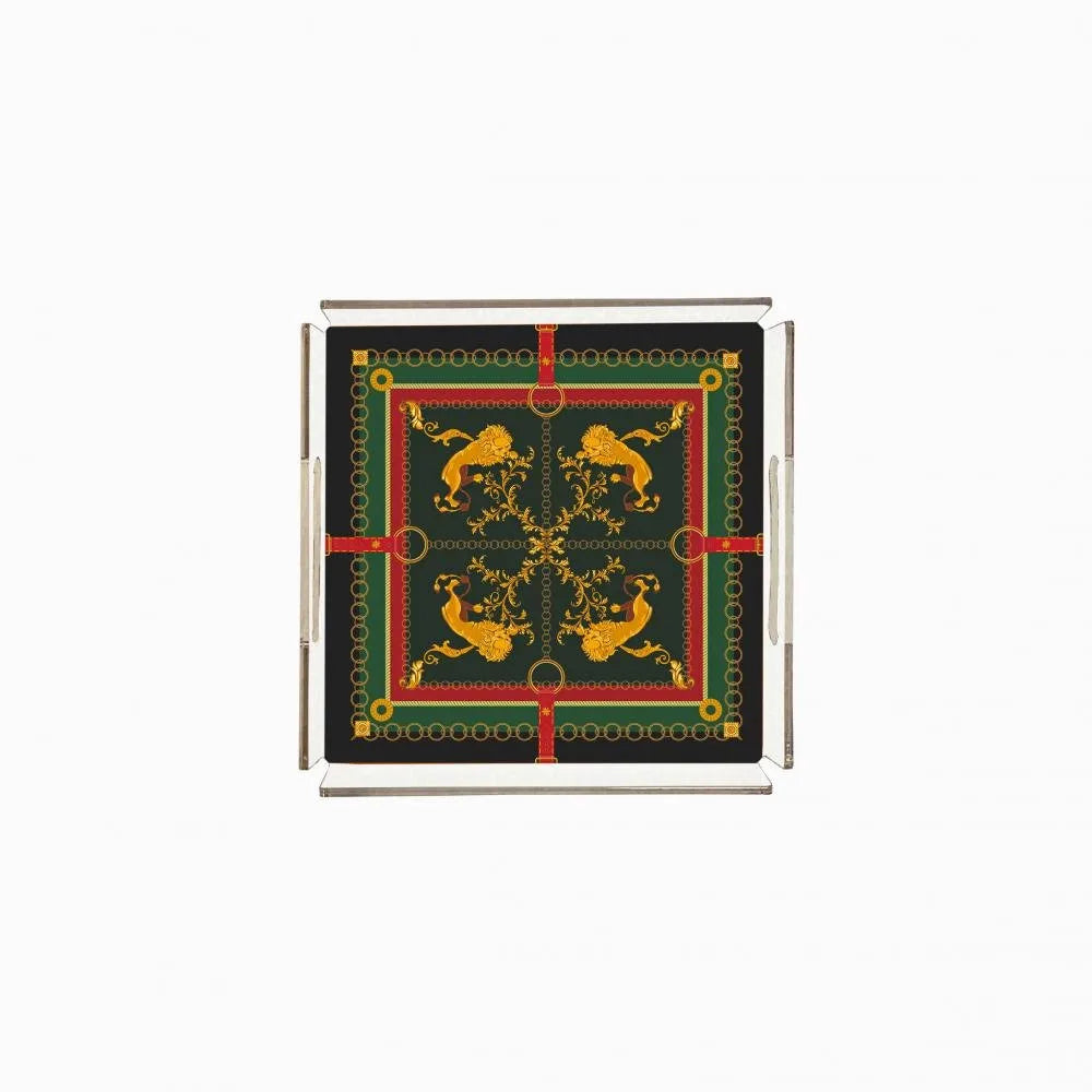 Figüratif Aslan Pleksi Tepsi - PT2109 - 25x25cm