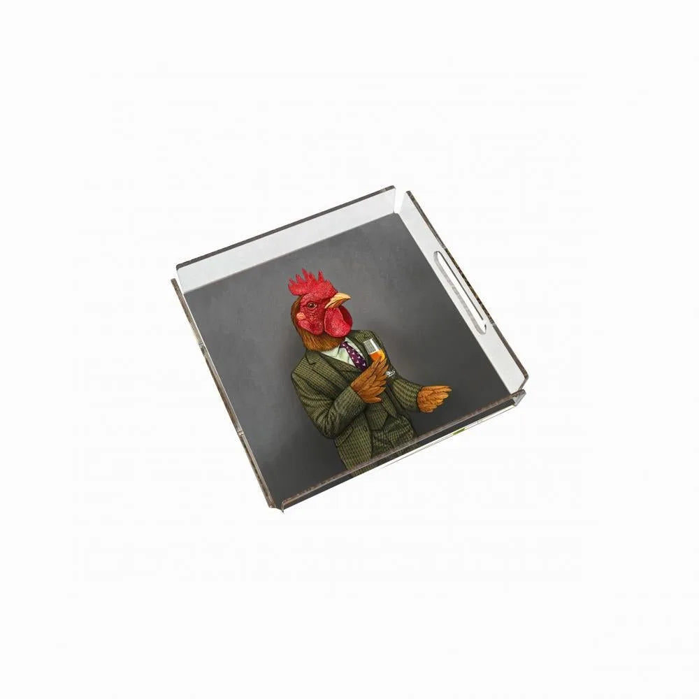 Mr. Treadfowl Pleksi Tepsi - PT2101 - 25x25cm