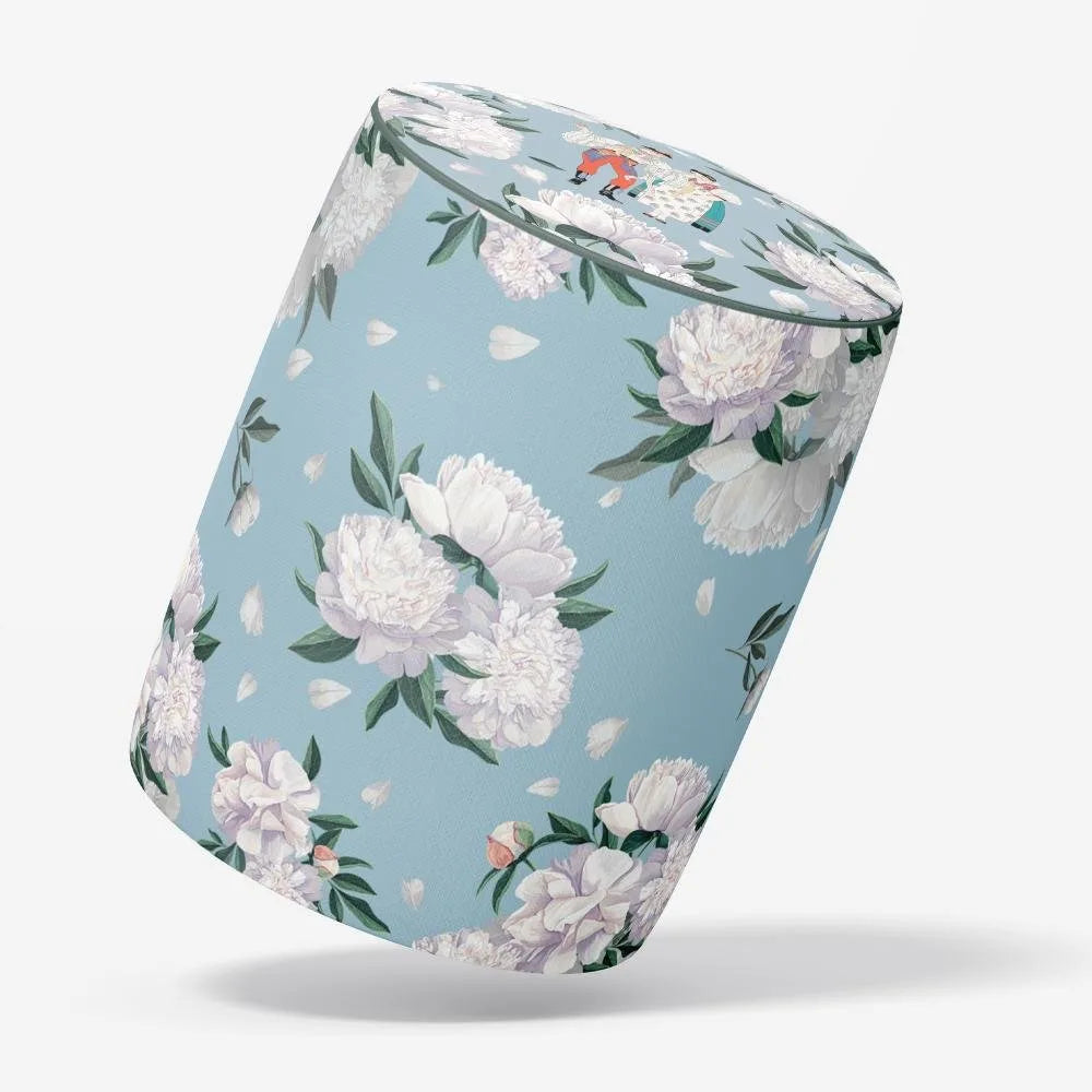 Blue-White Rose Puf