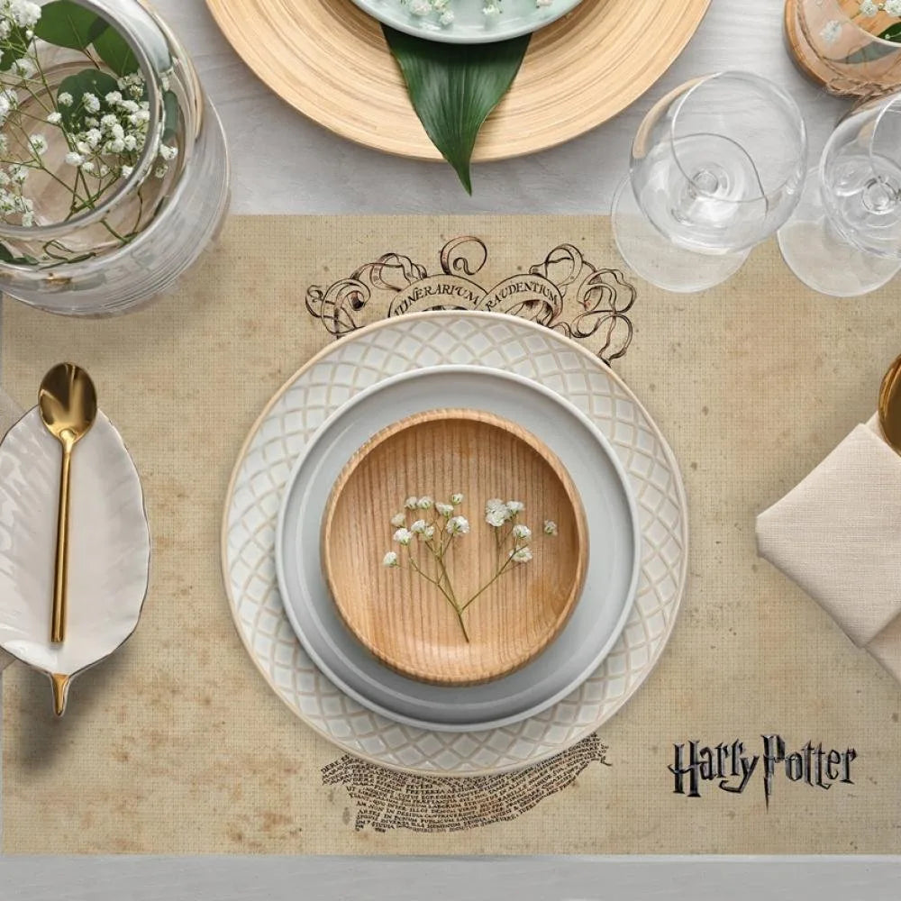 Harry Potter Marauder's Map Amerikan Servis – 4’lü Büyücü Sofra Seti 30x50 cm