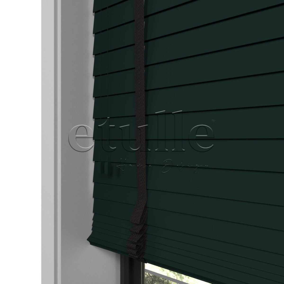 50 MM Truwood Koyu Yeşil Ahşap Jaluzi - Görsel 2