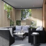 16 MM Desenli Efe Bej Plise Perde - Görsel 2