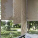 16 MM Desenli Efe Bej Plise Perde - Görsel 3