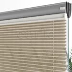 16 MM Desenli Efe Bej Plise Perde - Görsel 5