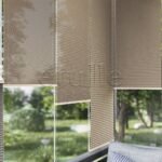 16 MM Desenli Touch Bej Plise Perde - Görsel 3