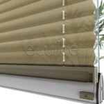 16 MM Diamond bronz düz plise perde – Sıcak tonlu modern pencere perdesi