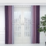 Lili fonlu dikey tül perde, entegre fon detayıyla zarif ve ışık geçirgen tül perde modeli