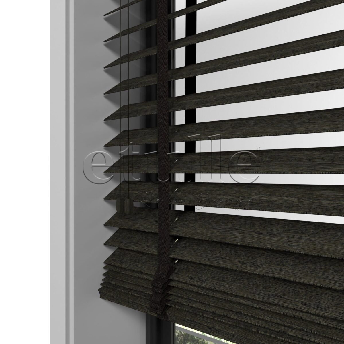 50 MM Meriwood Dark Olive Ahşap Jaluzi - Görsel 5