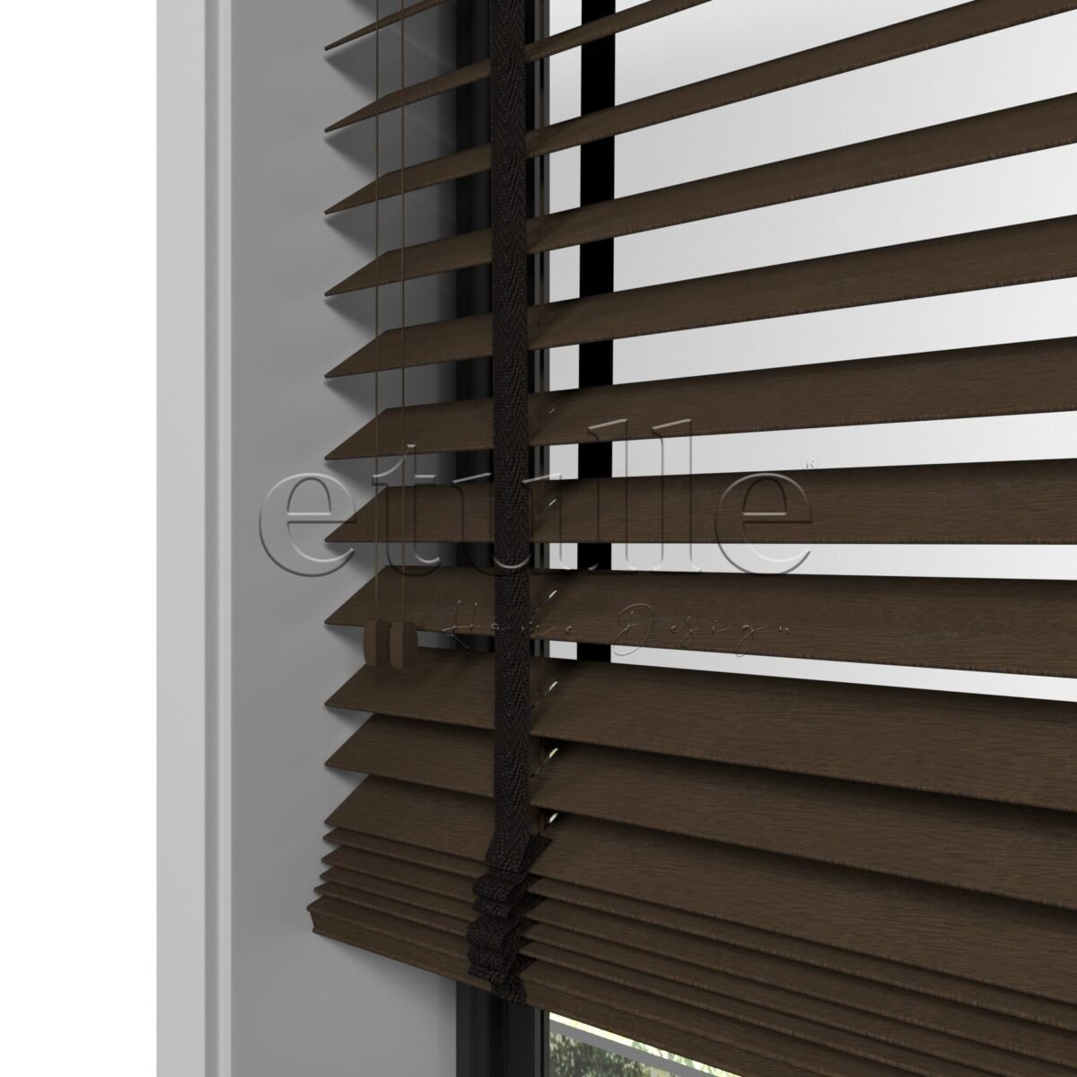 50 MM Meriwood Kahve Ahşap Jaluzi - Görsel 4