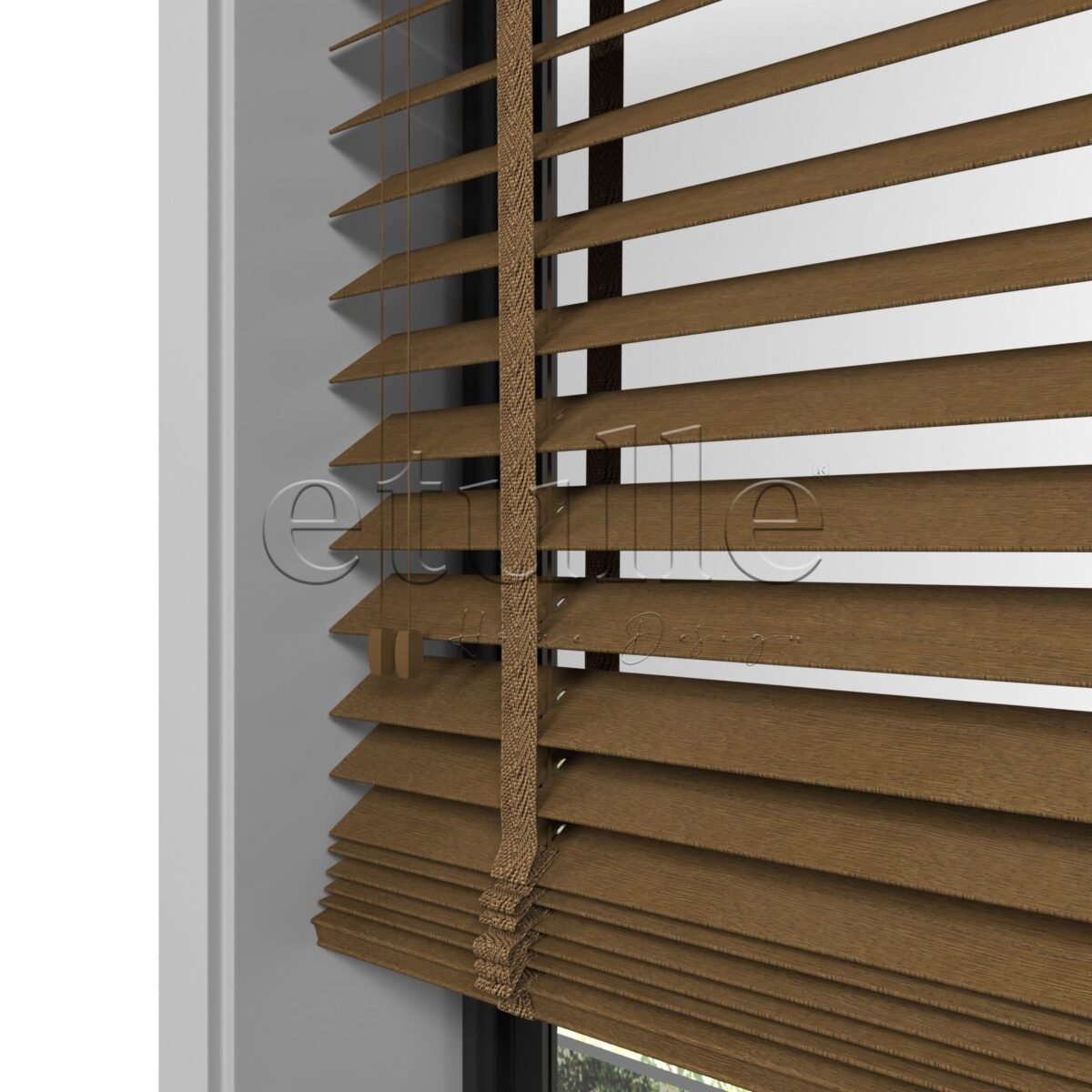 50 MM Meriwood Ceviz Ahşap Jaluzi - Görsel 4