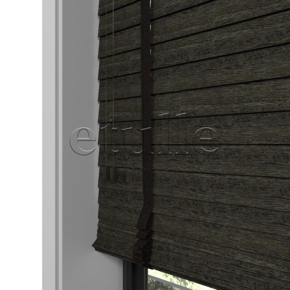 50 MM Meriwood Dark Olive Ahşap Jaluzi - Görsel 4