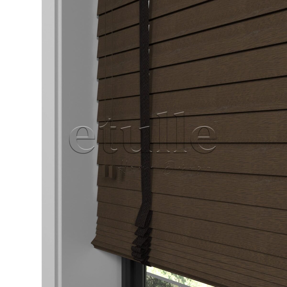 50 MM Meriwood Kahve Ahşap Jaluzi - Görsel 3