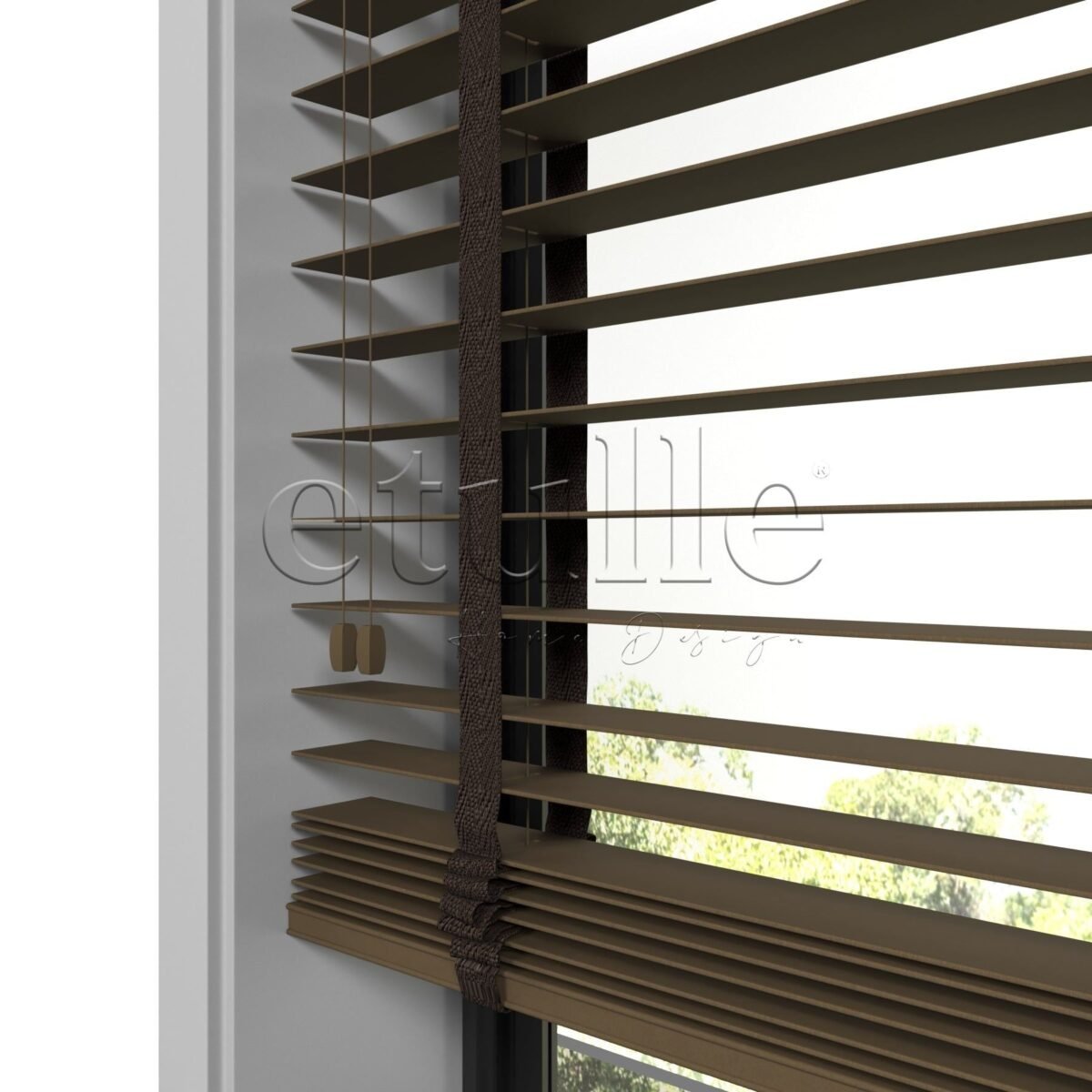 50 MM Truwood Chestnut Ahşap Jaluzi - Görsel 3