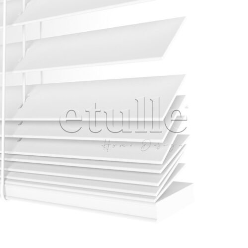 25 MM BASSWOOD Beyaz Ahşap Jaluzi