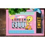 Tweety Teams Çizgi Karakter Pembe Zemin Baskılı Çocuk – 4'lü Amerikan Servis (30x50 cm) - Görsel 5