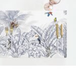 Egzotik Hayvan Figürlü Tropikal Yaprak Desenli Amerikan Servis – 4’lü Set (35x50 cm) - Görsel 2