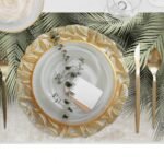 Tropikal Temalı Yeşil Yapraklı Amerikan Servis Seti - 4'lü (30x50 cm) - Görsel 2