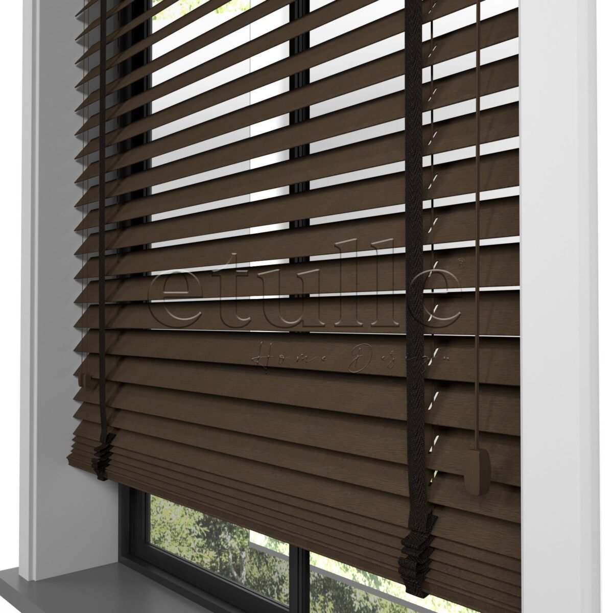 50 MM Meriwood Kahve Ahşap Jaluzi - Görsel 6