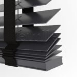 50 MM BASSWOOD Antrasit Ahşap Jaluzi