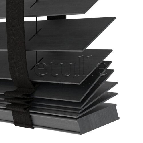 50 MM LUXURY WOOD Charcoal Ahşap Jaluzi