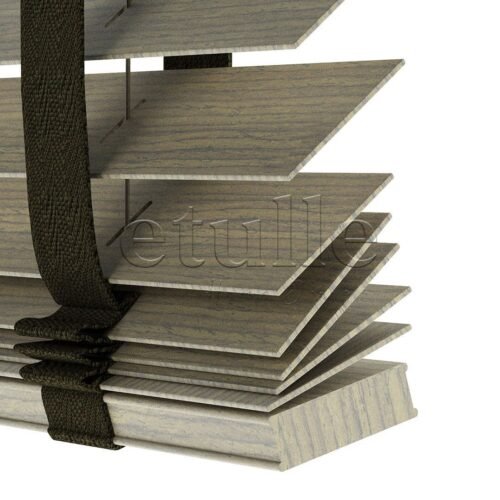 50 MM LUXURY WOOD Khaki Ahşap Jaluzi