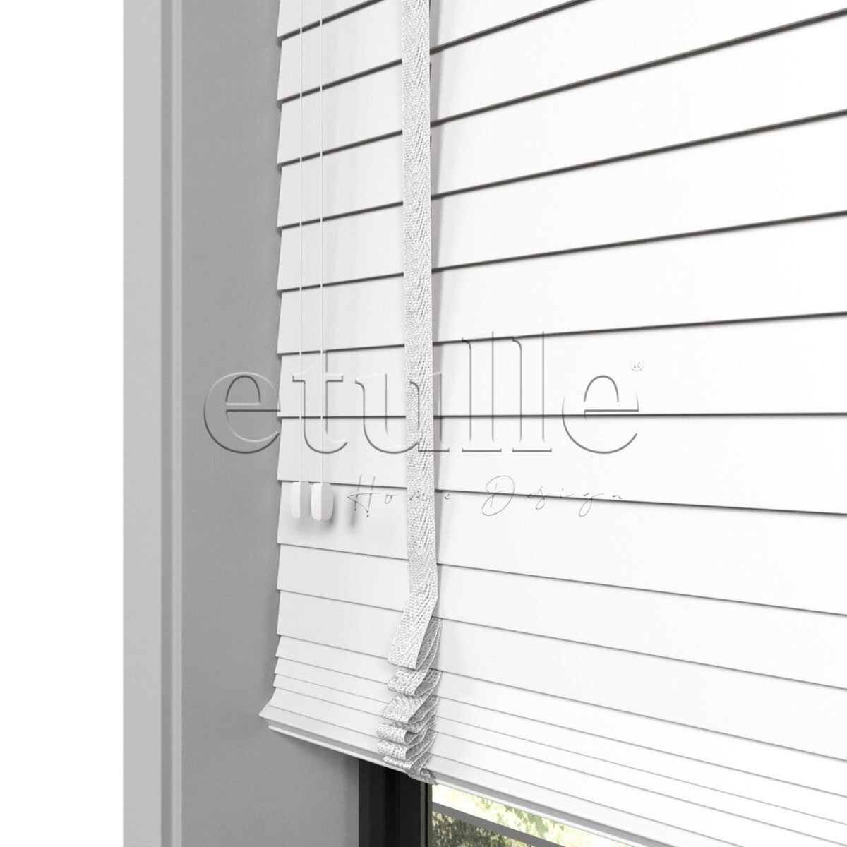 50 MM Meriwood Beyaz Ahşap Jaluzi - Görsel 8