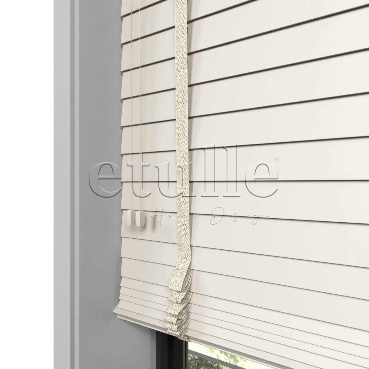 50 MM Meriwood Krem Ahşap Jaluzi - Görsel 7
