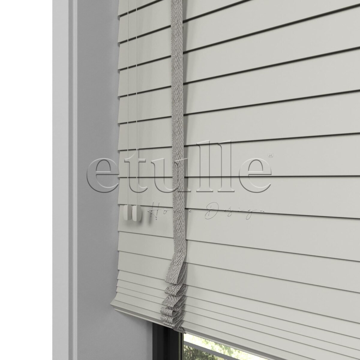 50 MM Meriwood Taş Rengi Ahşap Jaluzi - Görsel 8