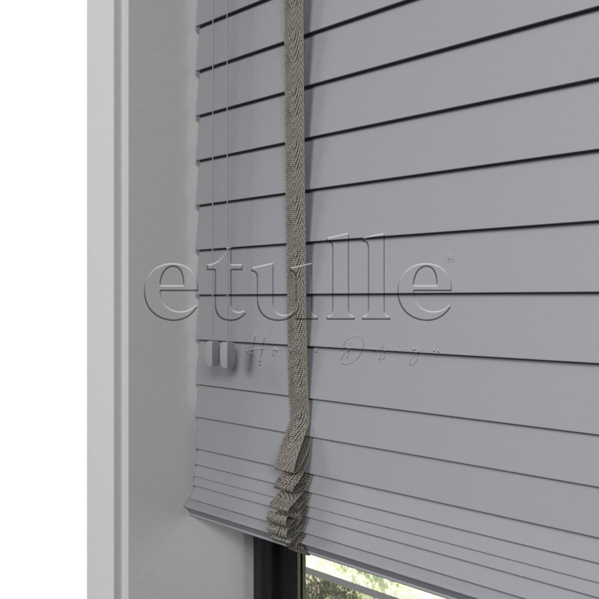 50 MM Meriwood Gri Ahşap Jaluzi - Görsel 8