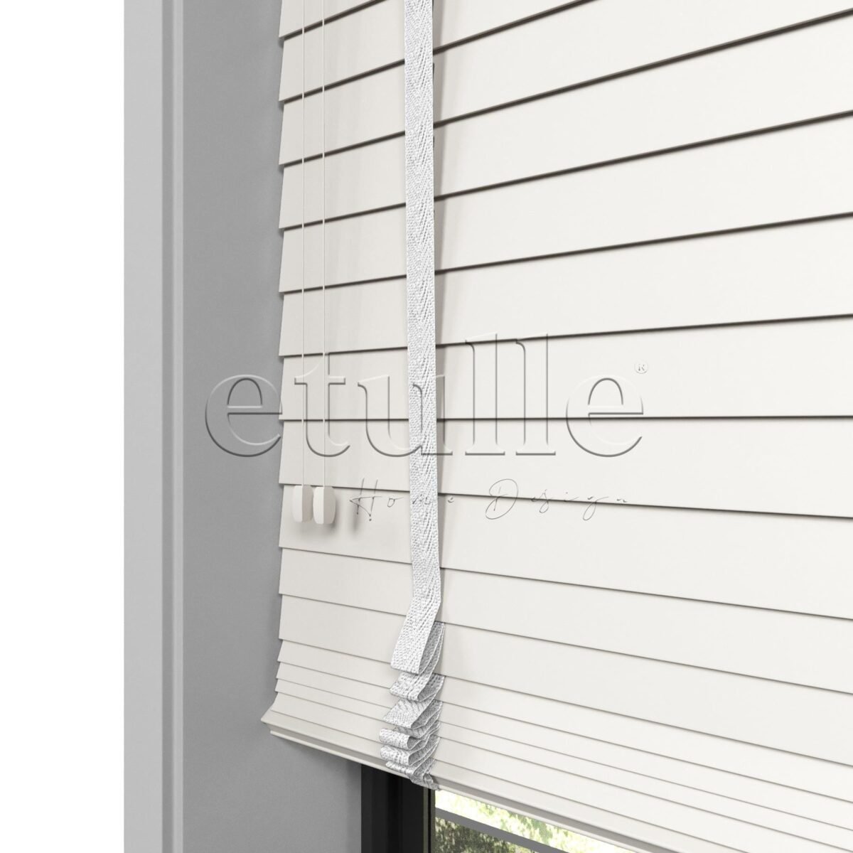 50 MM Truwood Krem Ahşap Jaluzi - Görsel 8
