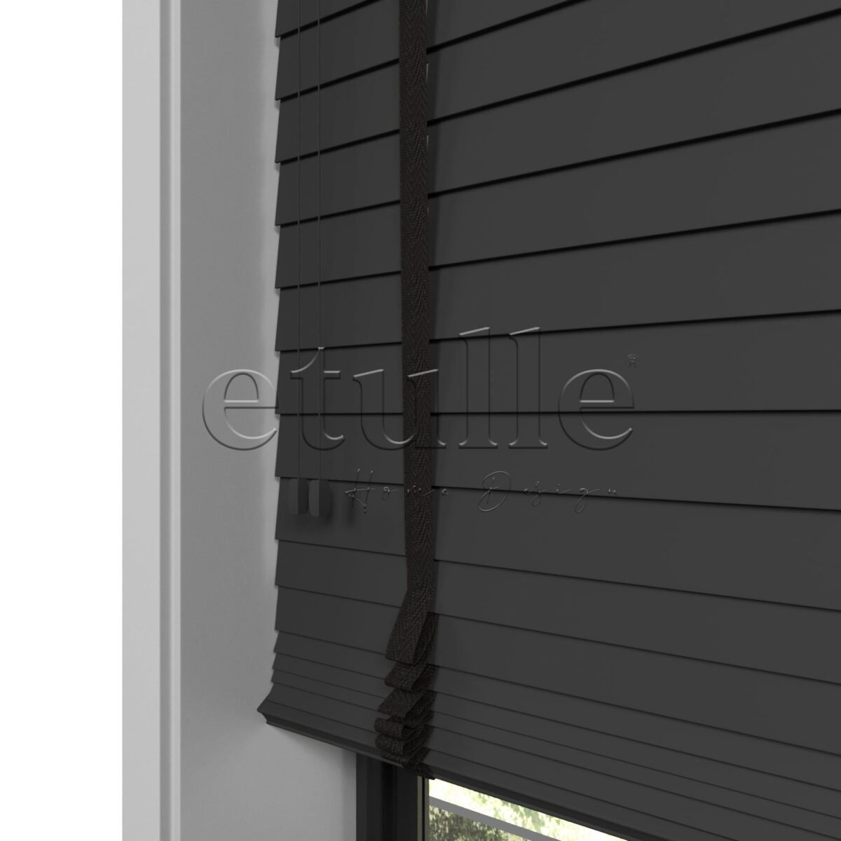 50 MM Truwood Antrasit Ahşap Jaluzi - Görsel 8
