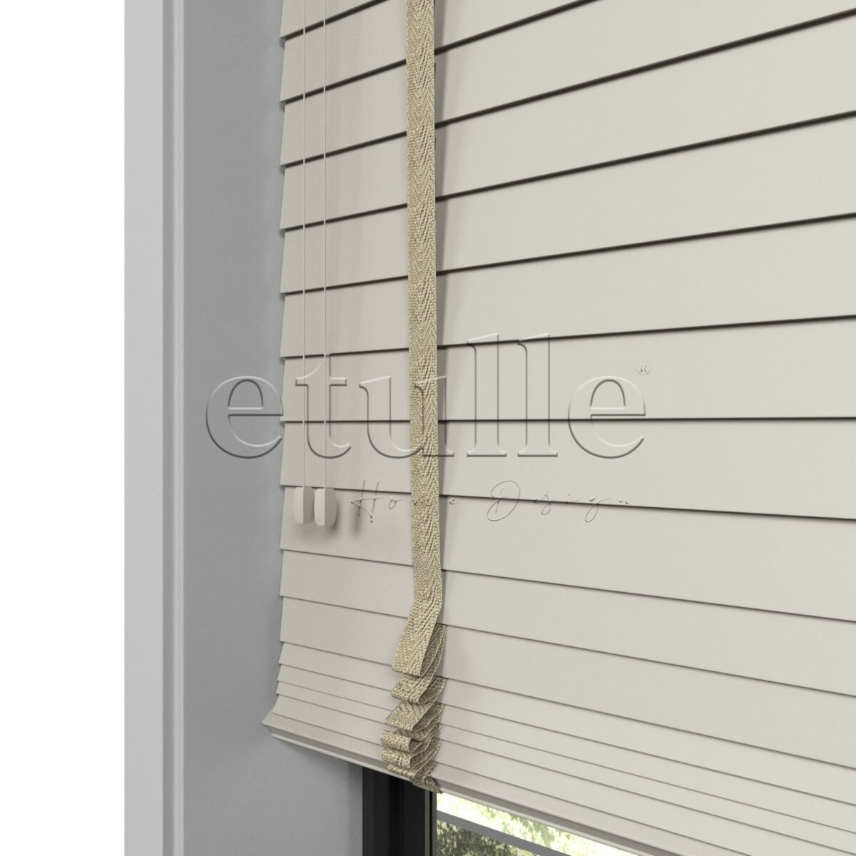 50 MM Truwood Bej Ahşap Jaluzi - Görsel 8