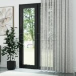 Açık Gri Keten Çizgi Efekli Kalın Dökümlü Düz Tül Perde | Torin - Görsel 3