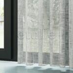 Açık Gri Keten Çizgi Efekli Kalın Dökümlü Düz Tül Perde | Torin - Görsel 4