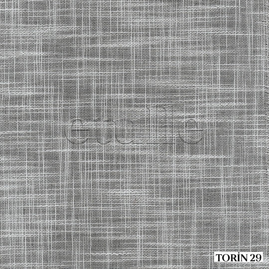 Açık Gri Keten Çizgi Efekli Kalın Dökümlü Düz Tül Perde | Torin - Görsel 7