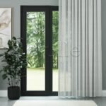 Açık Gri Modern Petek Dokulu Keten Efekli Dökümlü Düz Tül Perde | Soleil - Görsel 2