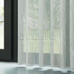 Açık Gri Modern Petek Dokulu Keten Efekli Dökümlü Düz Tül Perde | Soleil - Görsel 4