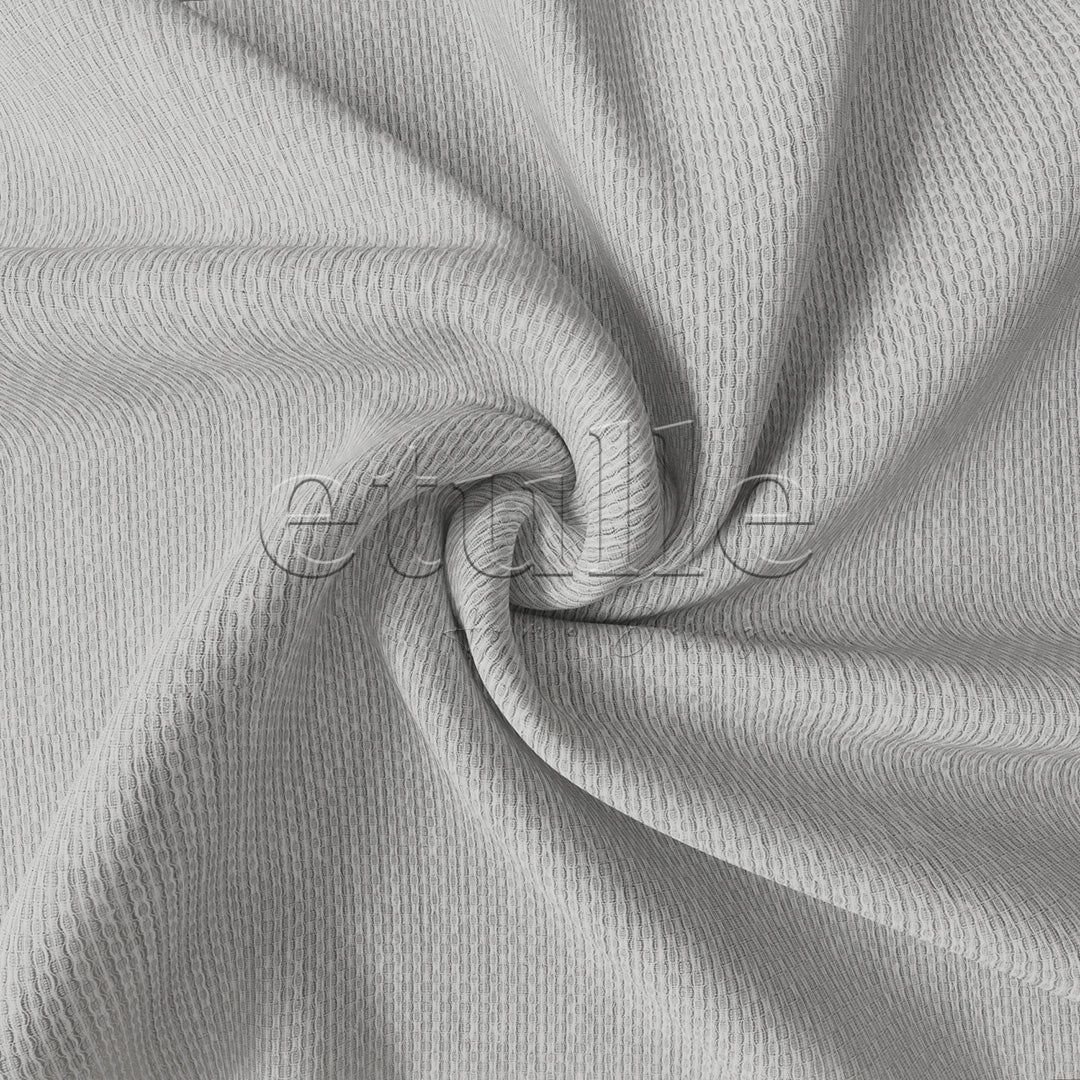 Açık Gri Modern Petek Dokulu Keten Efekli Dökümlü Düz Tül Perde | Soleil - Görsel 6