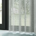 Açık Gri Keten Çizgi Efekli Düz Tül Perde | Etnea - Görsel 4