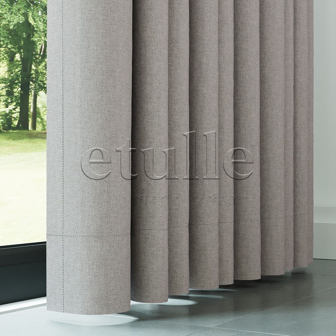 Açık Taş Rengi Hasır Keten Karartma Fon Perde | Bonita - Görsel 4