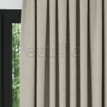 Açık Taş Rengi Mat Fitilli Kadife Fon Perde | Elvey