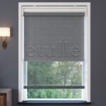 Antrasit Düz Çiftli Stor Perde | Saphira - Görsel 2