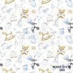 Bebek Ayıcık - Çocuk Odası Dikey Tül Perde - Görsel 10
