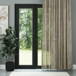 Bej Simli Modern Kalın Hasır Dekoratif File Düz Tül Perde |Traverse - Görsel 2