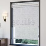 Beyaz Desenli Çiftli Stor Perde | Dauphine - Görsel 3