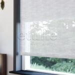 Beyaz Desenli Çiftli Stor Perde | Dauphine - Görsel 4